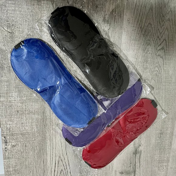 New! Lot of 4 Travel 3D Eye Mask Sleep Soft Padded Sleeping Blindfold - Picture 3 of 5